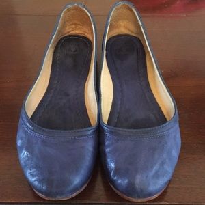 Blue Frye Carson ballet flats, gently used